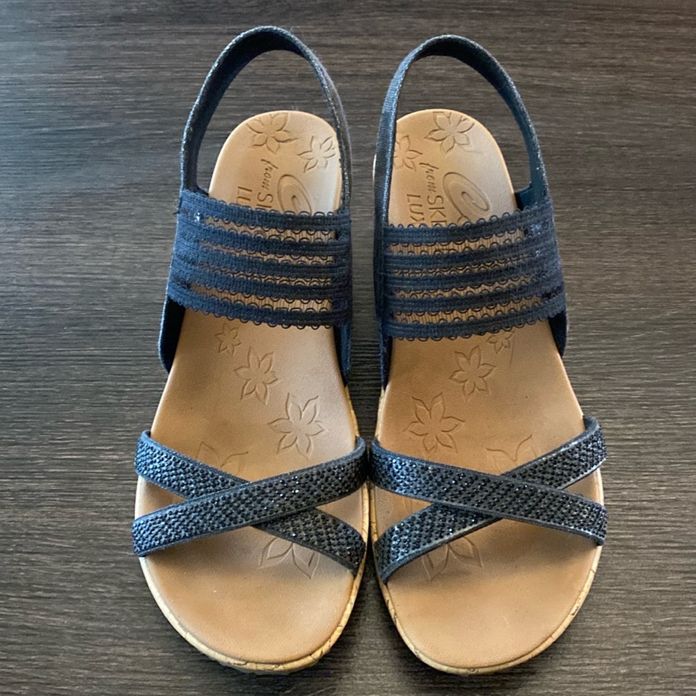 Skechers Navy and Tan Sandals